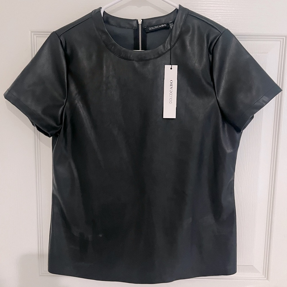 Black vegan top new with tags. Size medium.